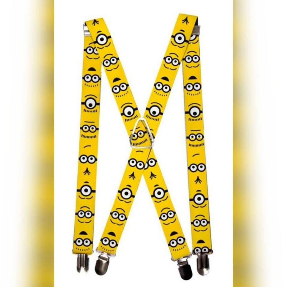 SUSPENDERS 1.0" MINION EXPRESSIONS YELLOW/BLACK